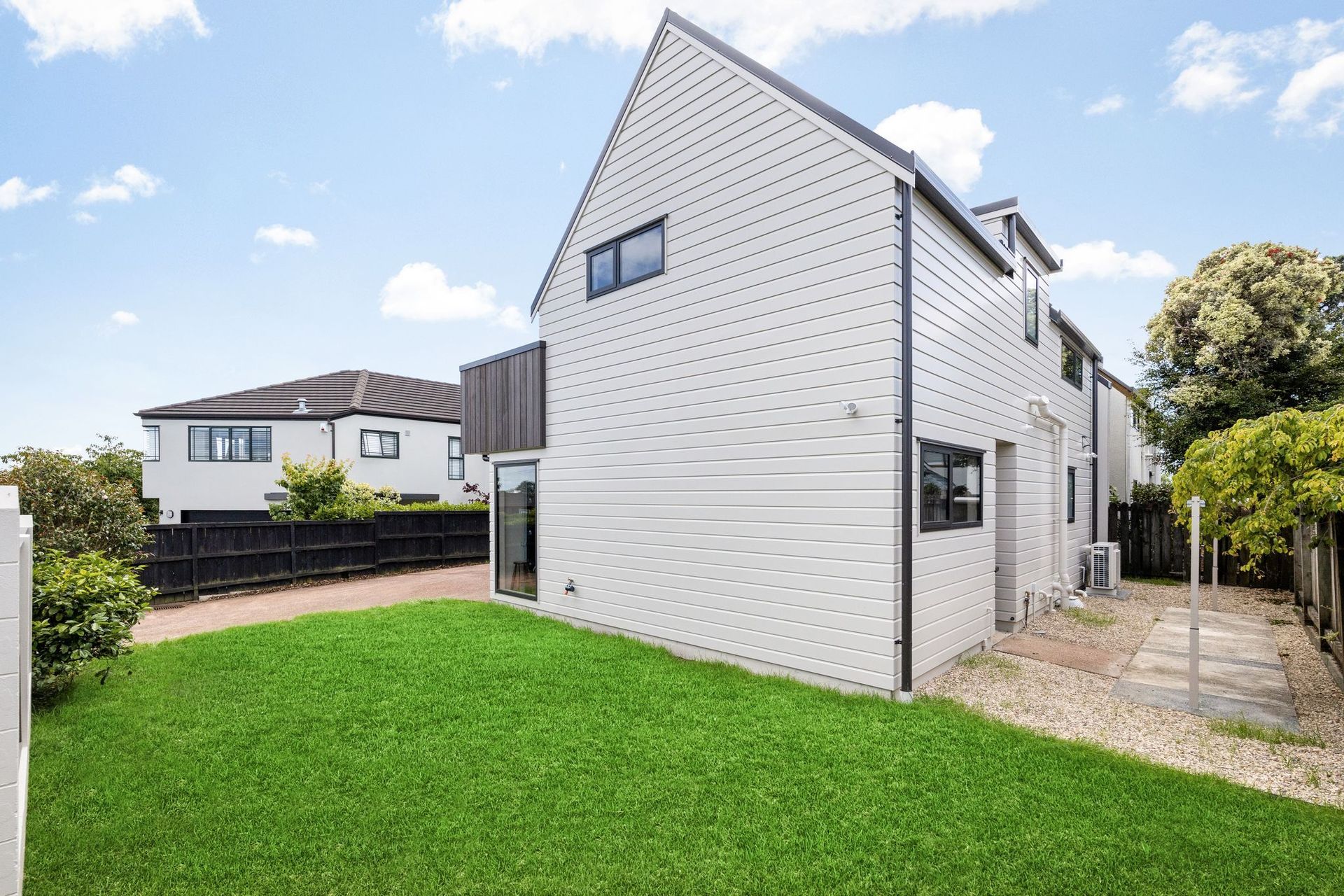 After image of the rear of the house