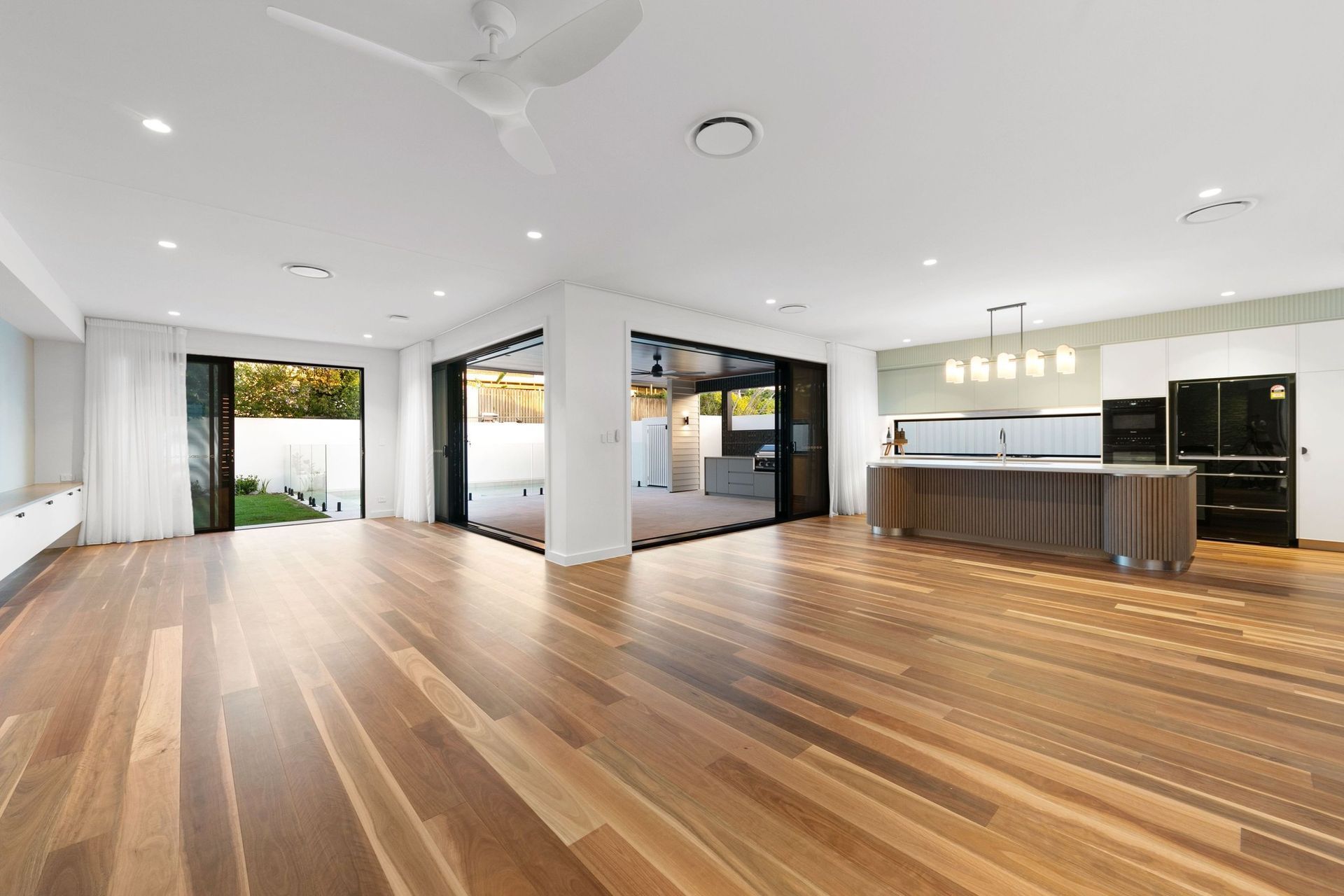 Living, kitchen and alfresco run together as one space, with the garden always in view.