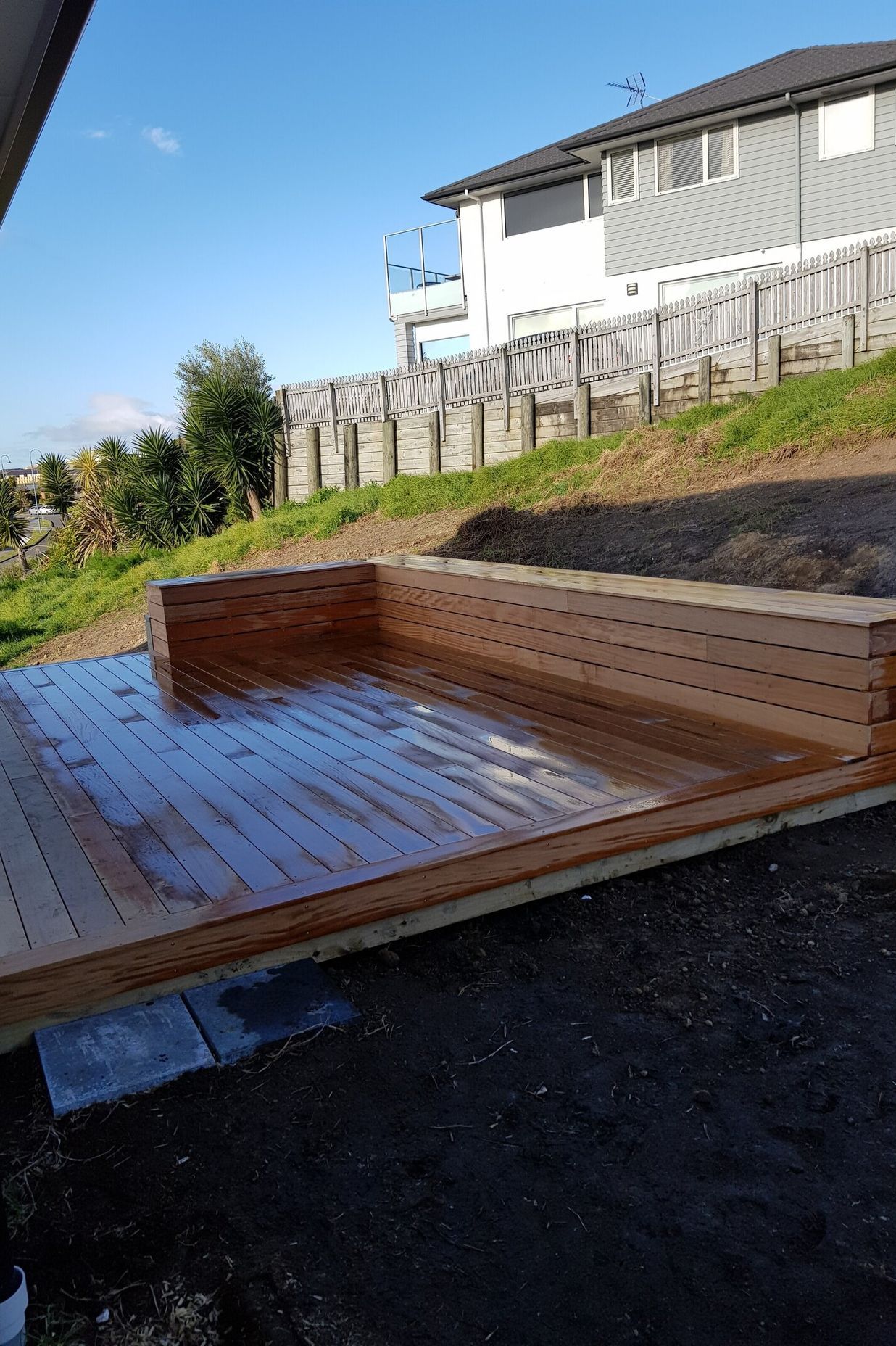 Back yard decking