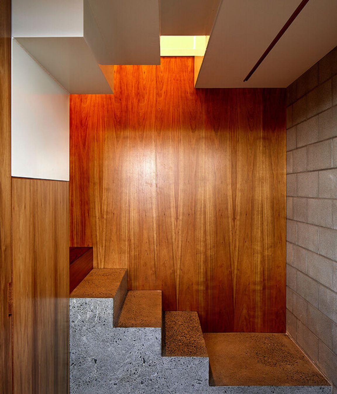 The Tasmanian Blackwood brings warmth to the staircase.