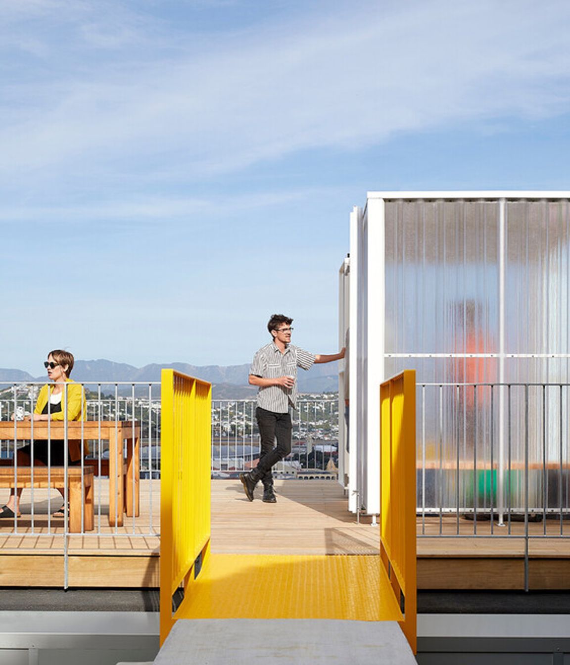 Yellow accents are found throughout the build.