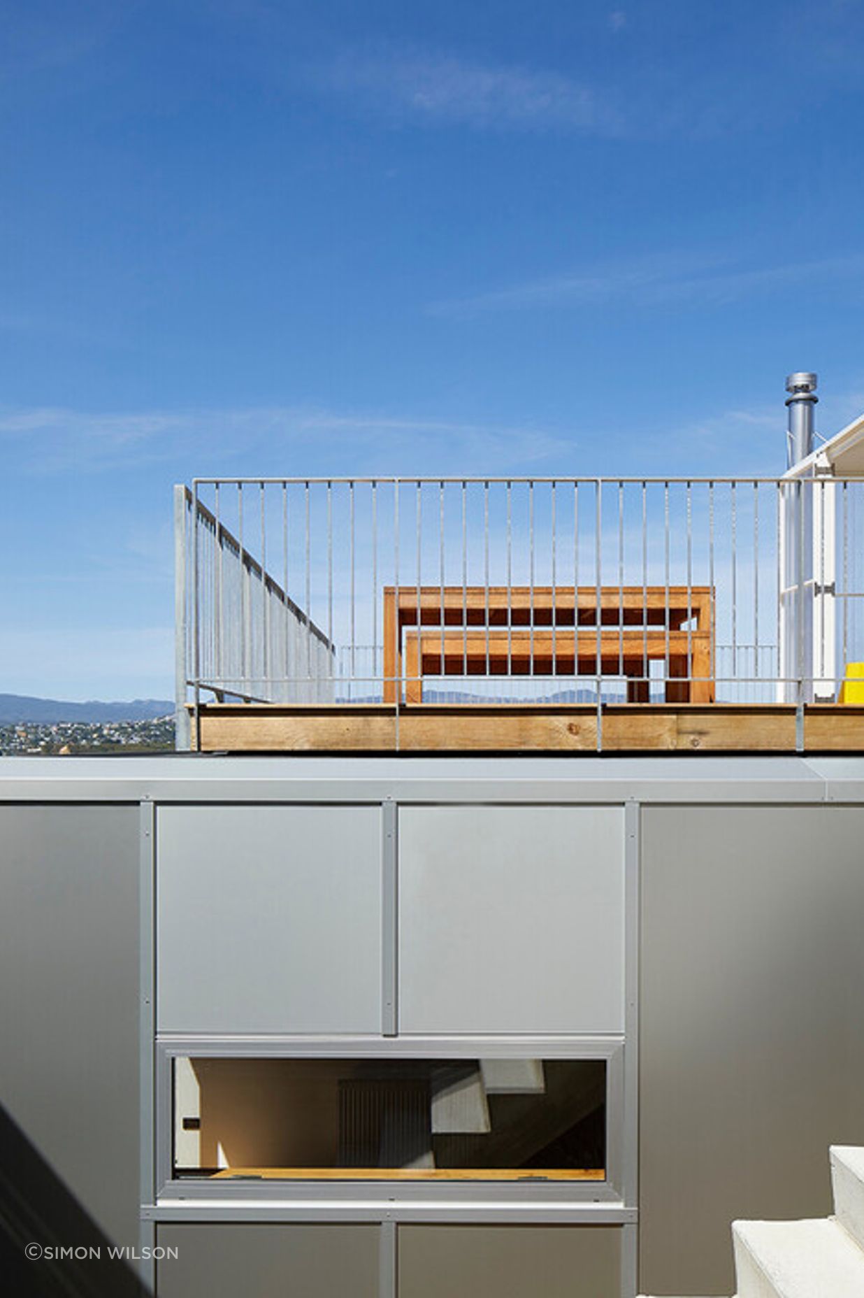 Another quirky touch is the cladding. “It’s clad in aluminium panels, two millimetre thick panels, which was something we've never tried before,” says Ben.