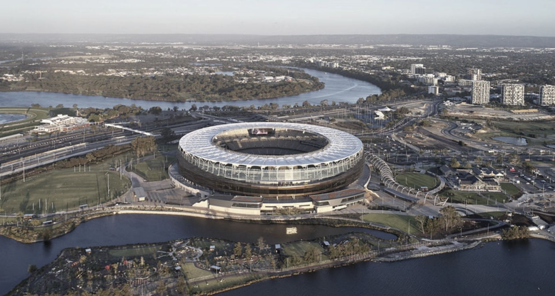 Optus Stadium by Hassell COX HKS banner