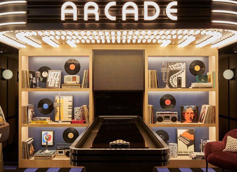 Airport Lounge with Wire Mesh Accents