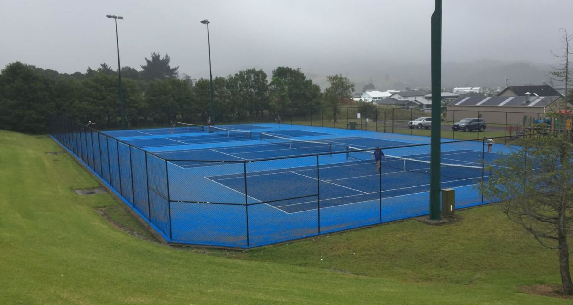 Pauanui Waterways new Tournament synthetic courts banner
