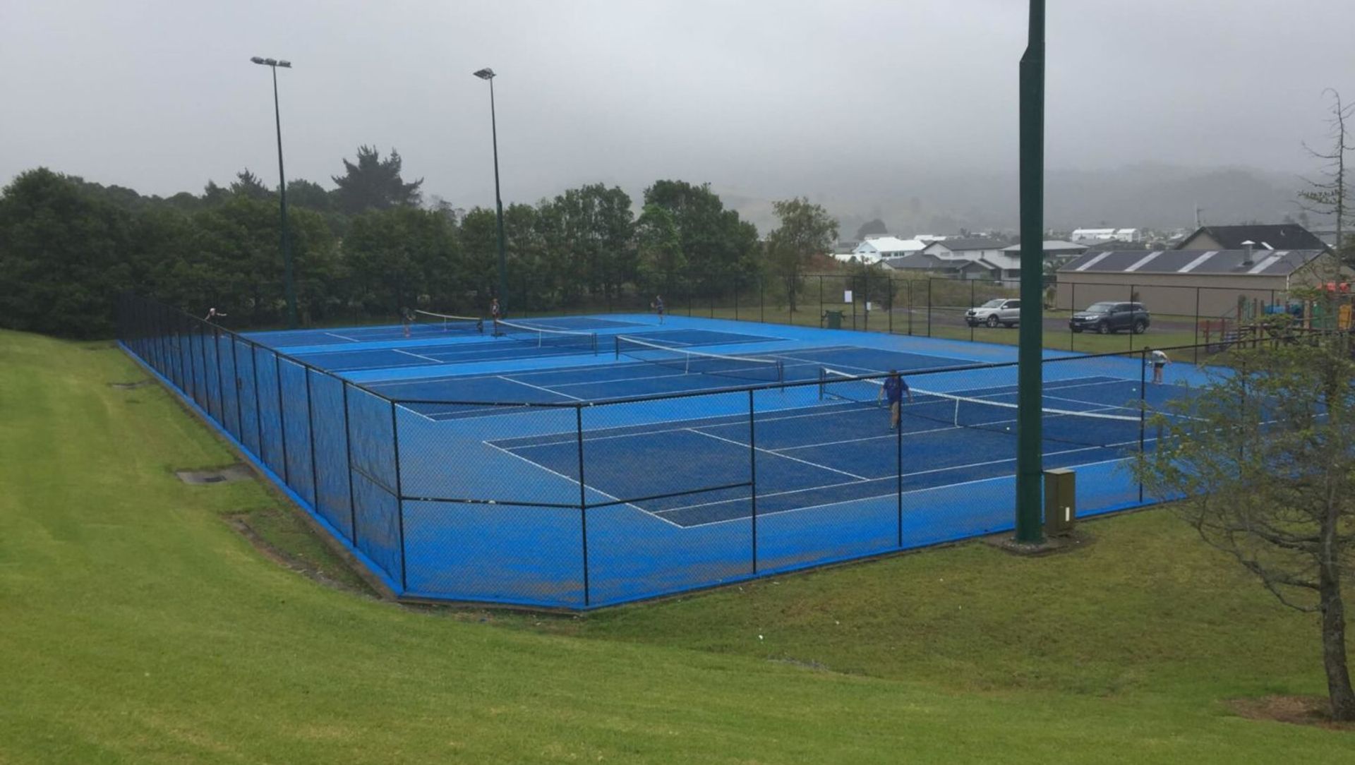 Pauanui Waterways new Tournament synthetic courts banner