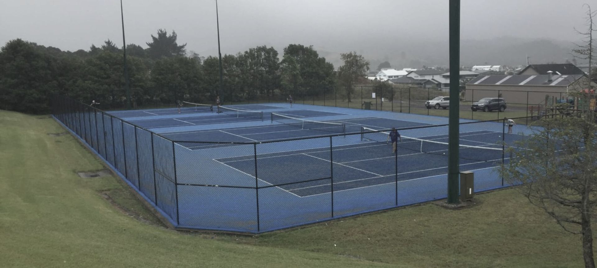 Pauanui Waterways new Tournament synthetic courts banner