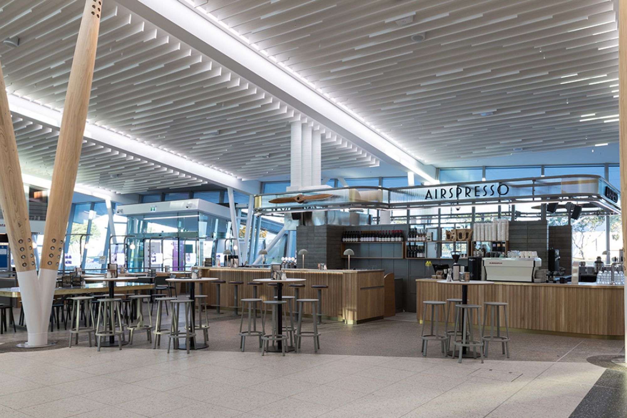 Te Hono New Plymouth Airport Terminal Using GreenStuf® Autex Acoustic Blanket (AAB), Frontier™, and Quietspace® Acoustic Panel