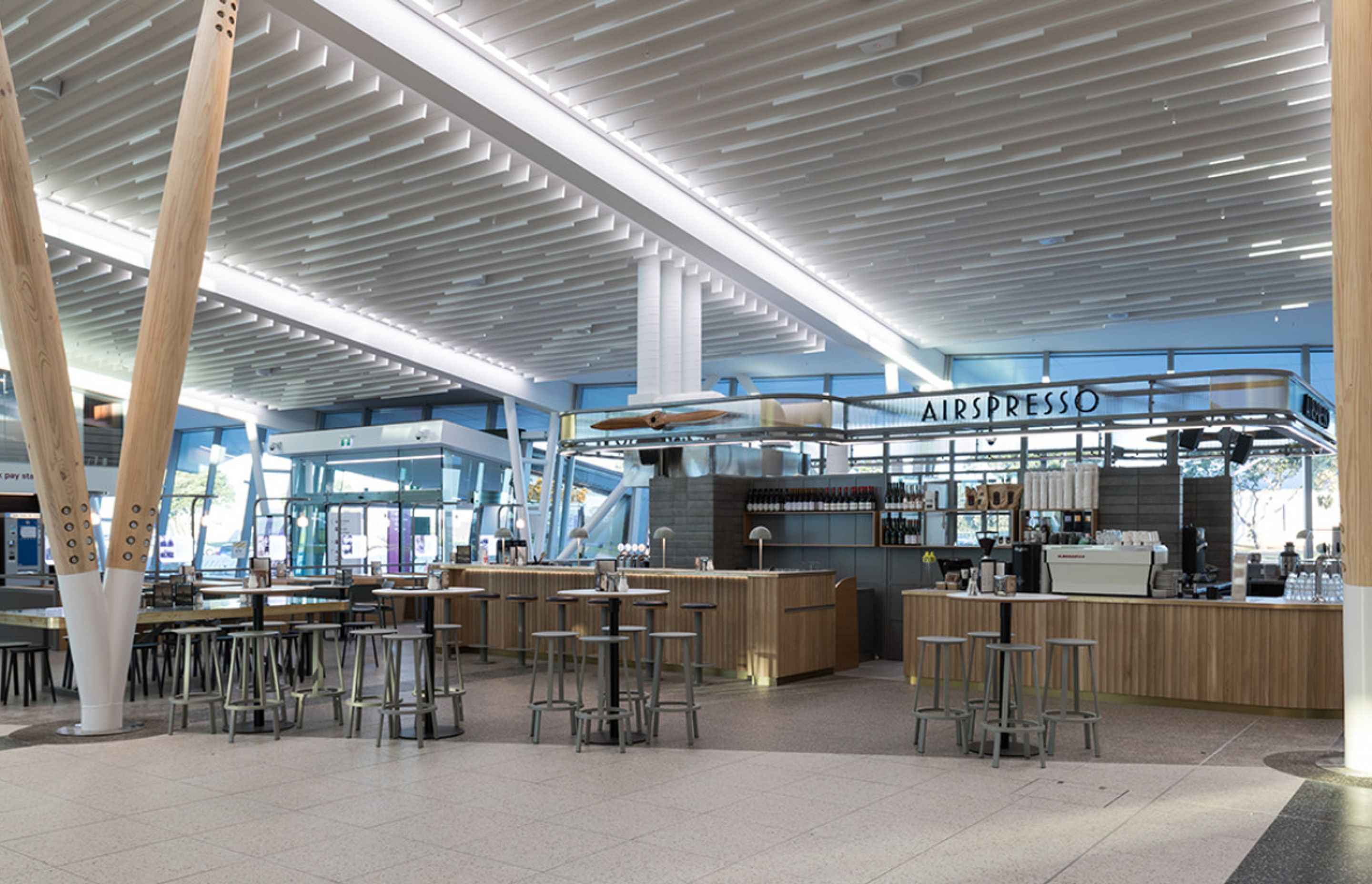 Te Hono New Plymouth Airport Terminal Using GreenStuf® Autex Acoustic Blanket (AAB), Frontier™, and Quietspace® Acoustic Panel