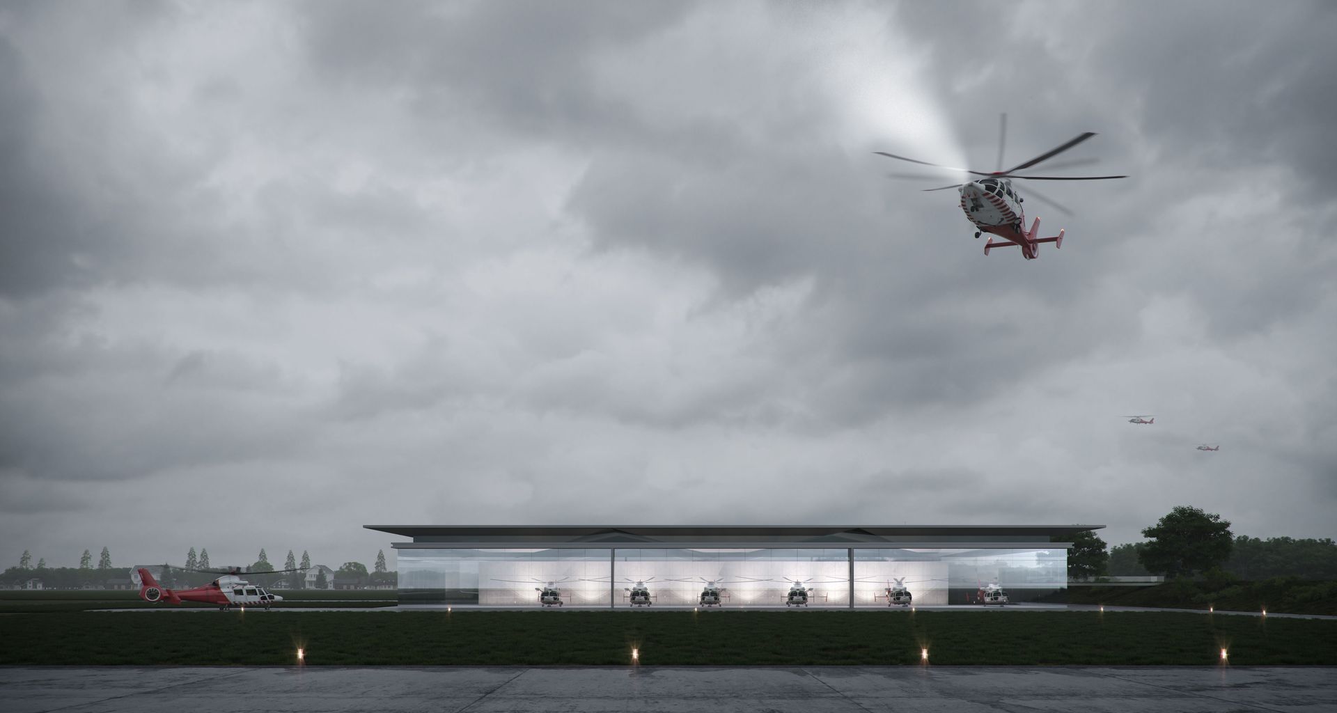 Heliport banner