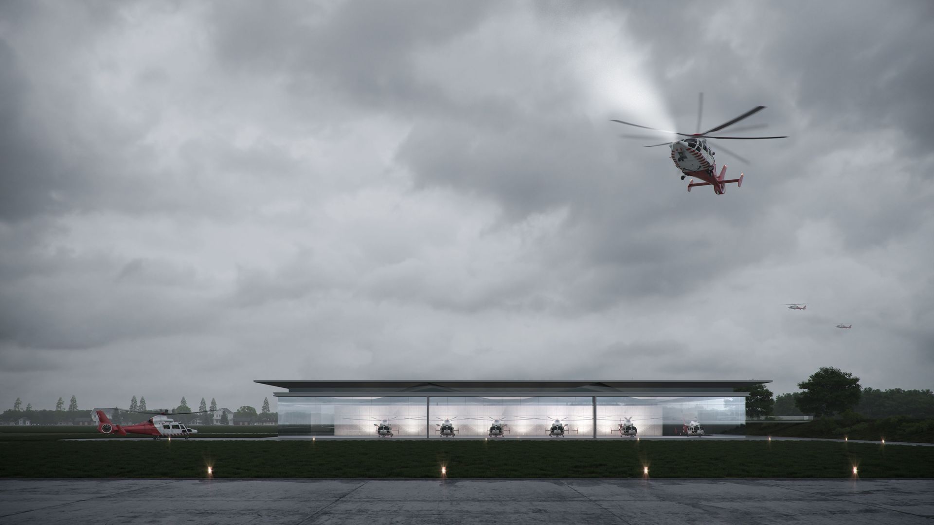 Heliport banner