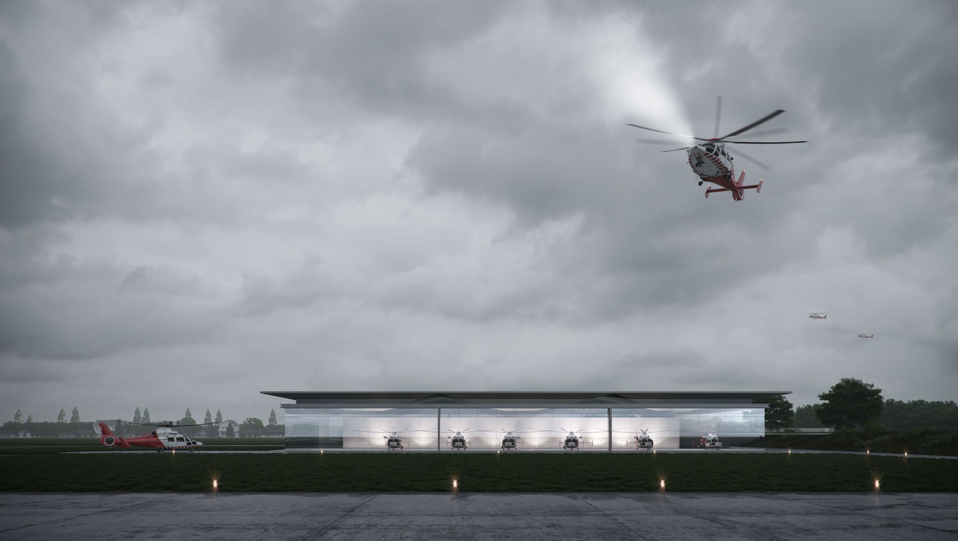 Heliport banner