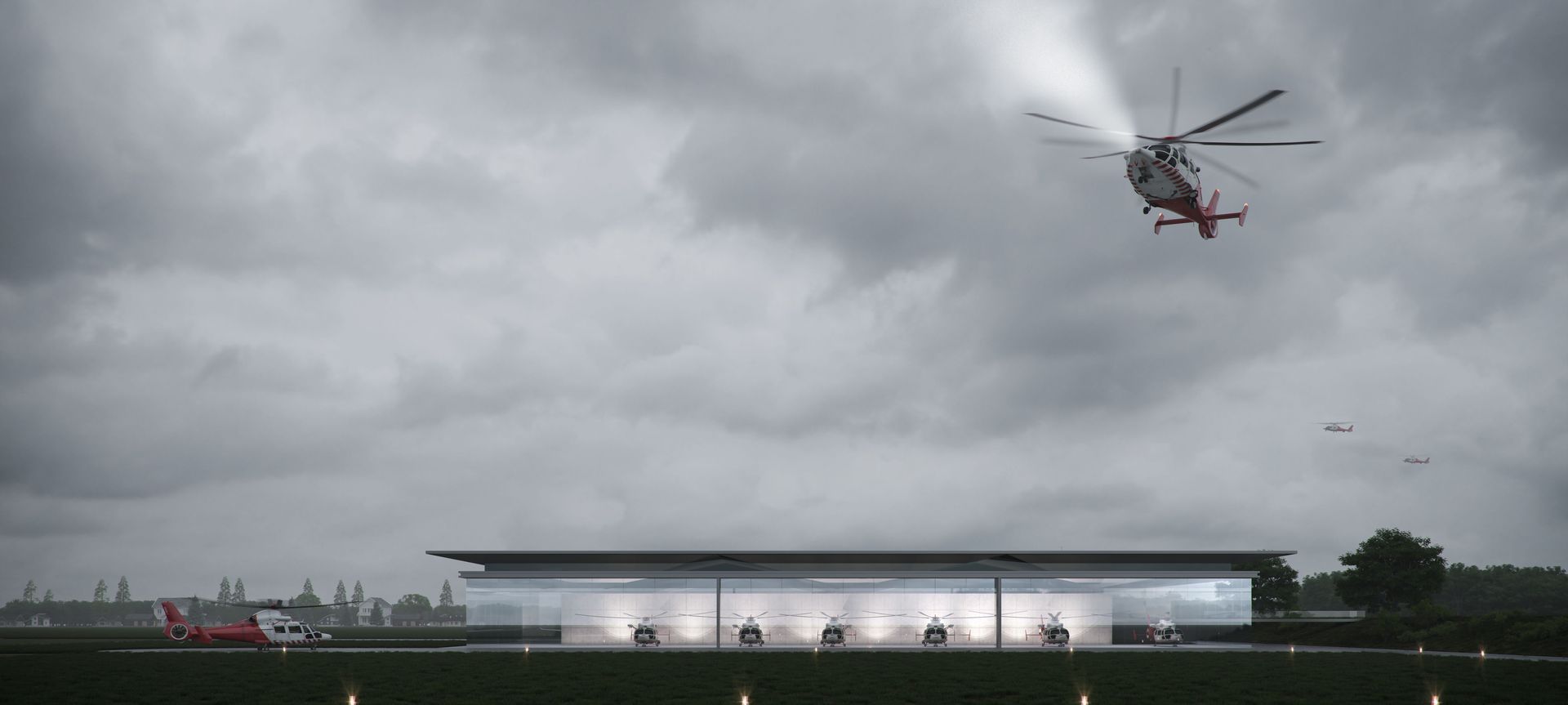 Heliport banner