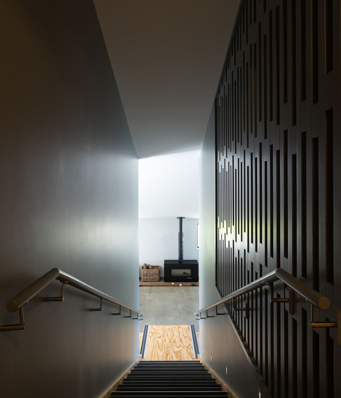 ©️ Jono Parker   The stairs from the clubroom up to the second floor accommodation level.