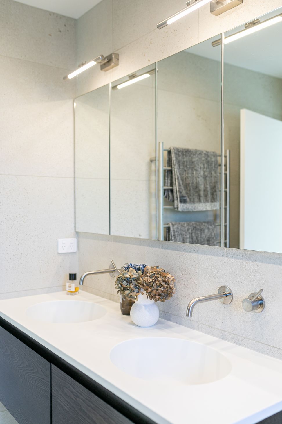 A double vanity in the ensuite adds a touch of luxury.