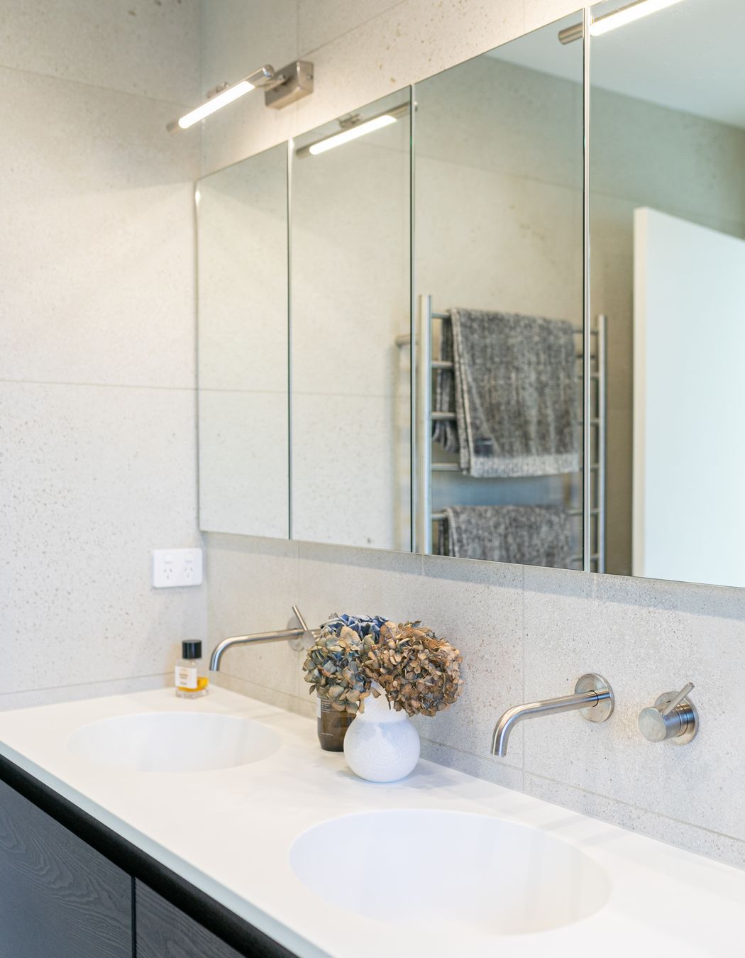 A double vanity in the ensuite adds a touch of luxury.