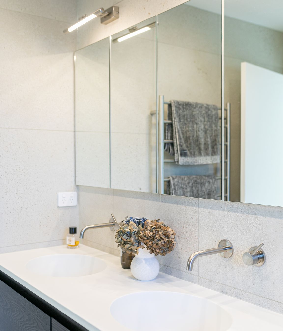 A double vanity in the ensuite adds a touch of luxury.