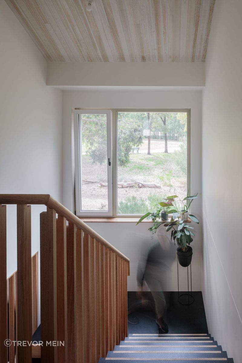 Staircase window with bi-fold opening, bringing in light and air