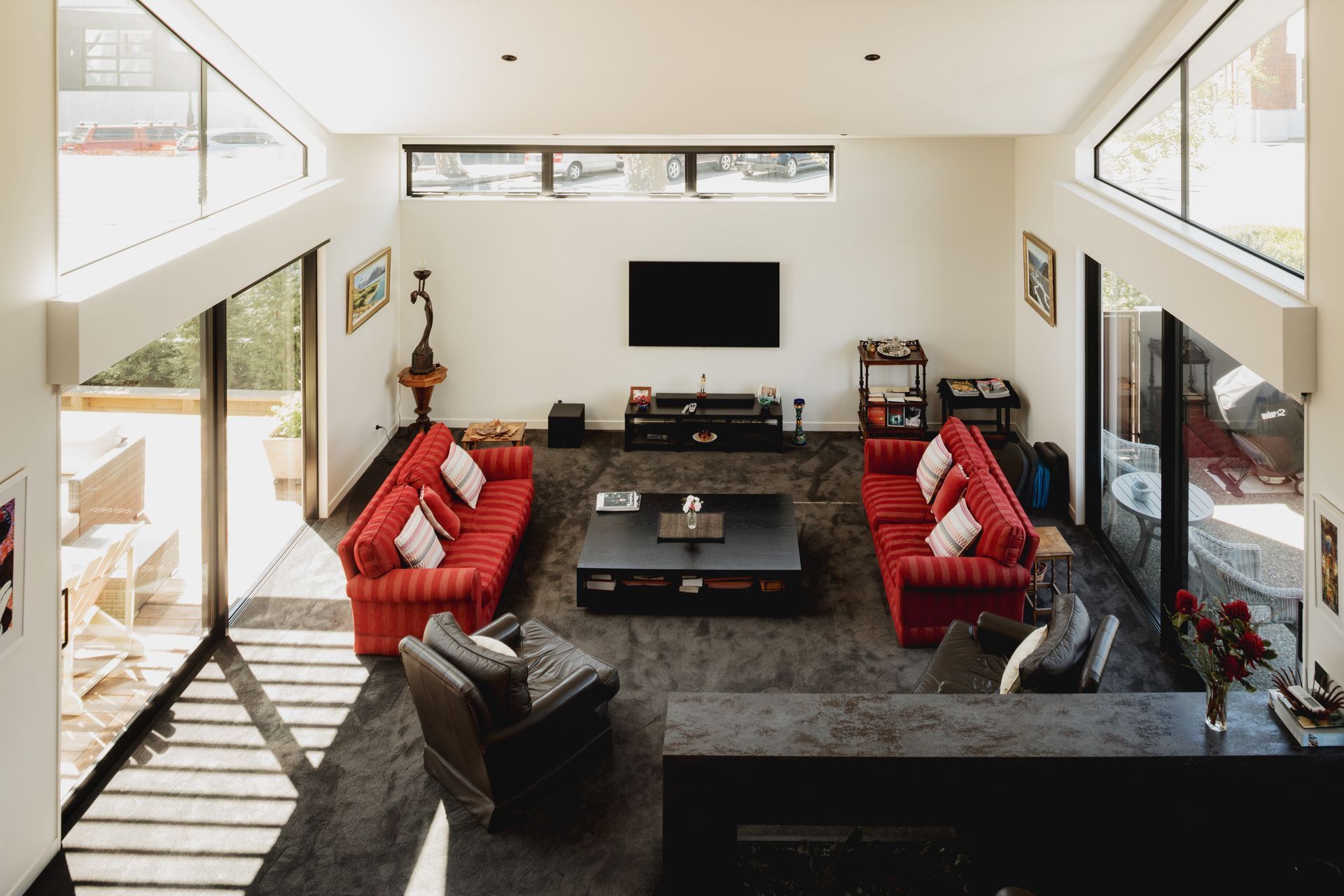 View from the top of the stairs.