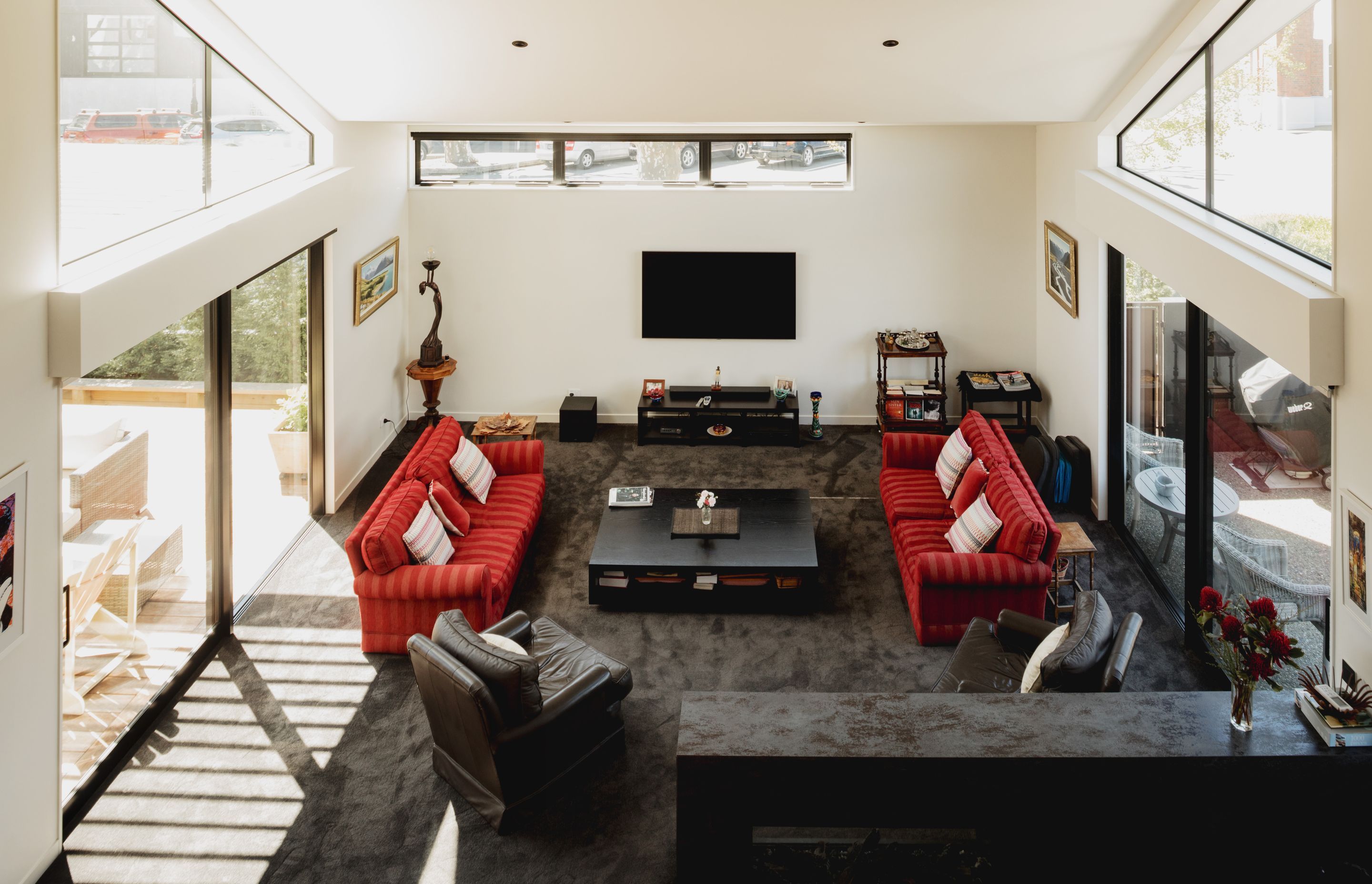 View from the top of the stairs.