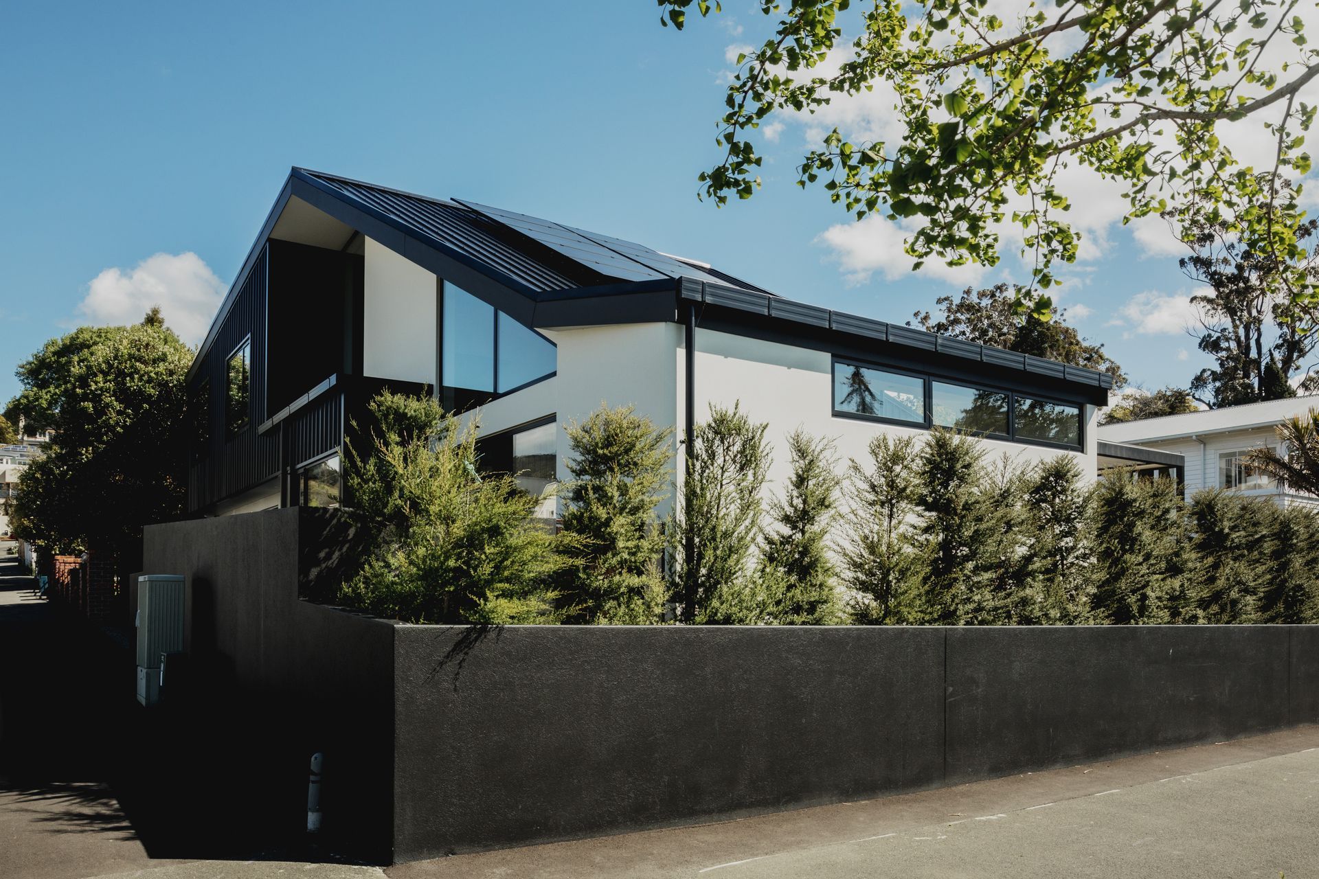 The corner site allows a degree of transparency and connection to the street while maintaining a level of privacy.