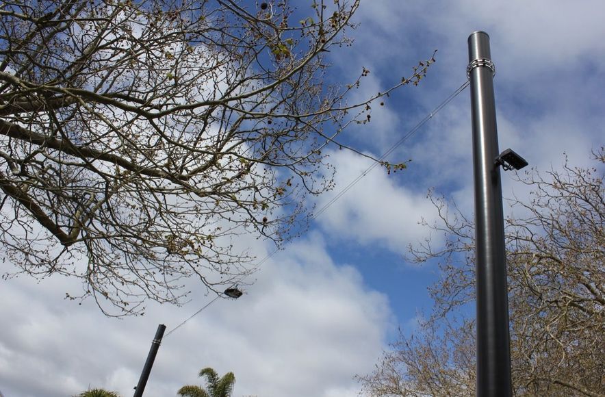 Franklin Road wire catenary lighting