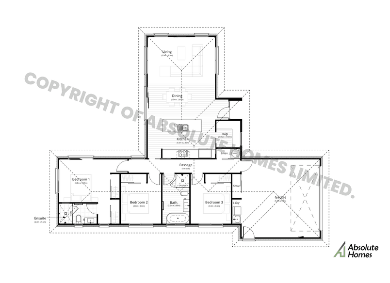 Griffin Plan - Absolute Homes - 3-bed Floor Plan