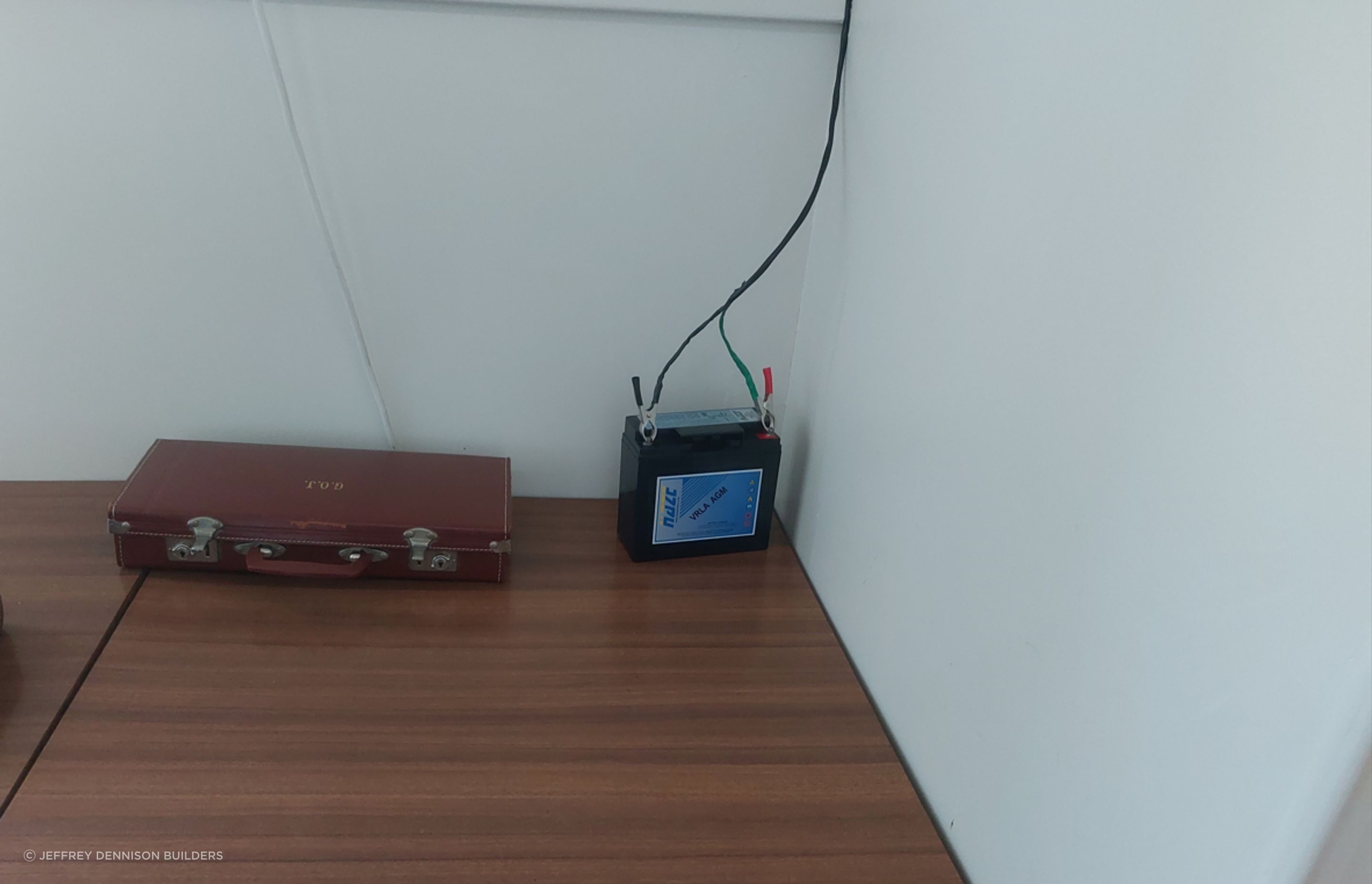 Battery power for some of the LED lighting