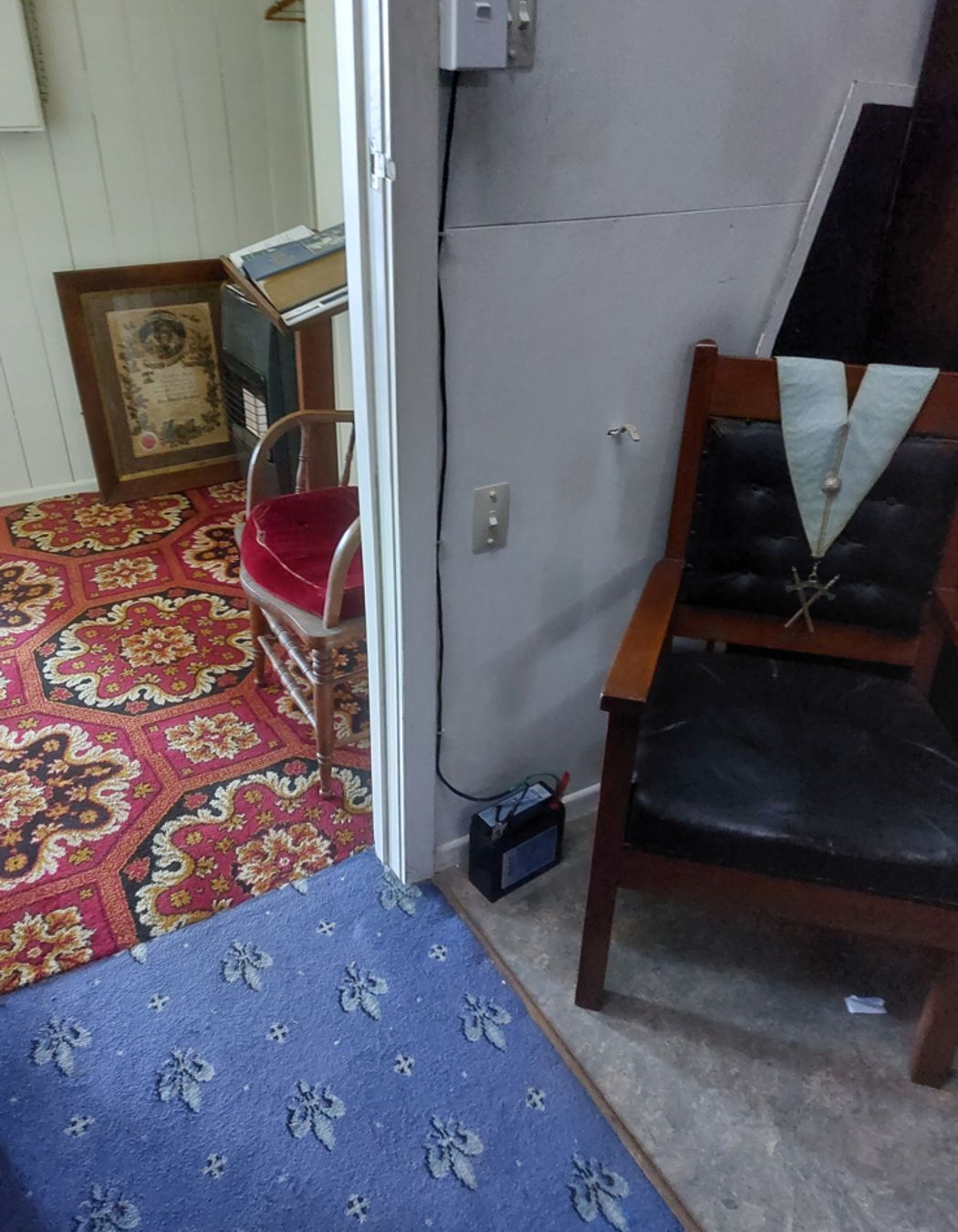 More of the batteries to power lighing within the Masonic lodge