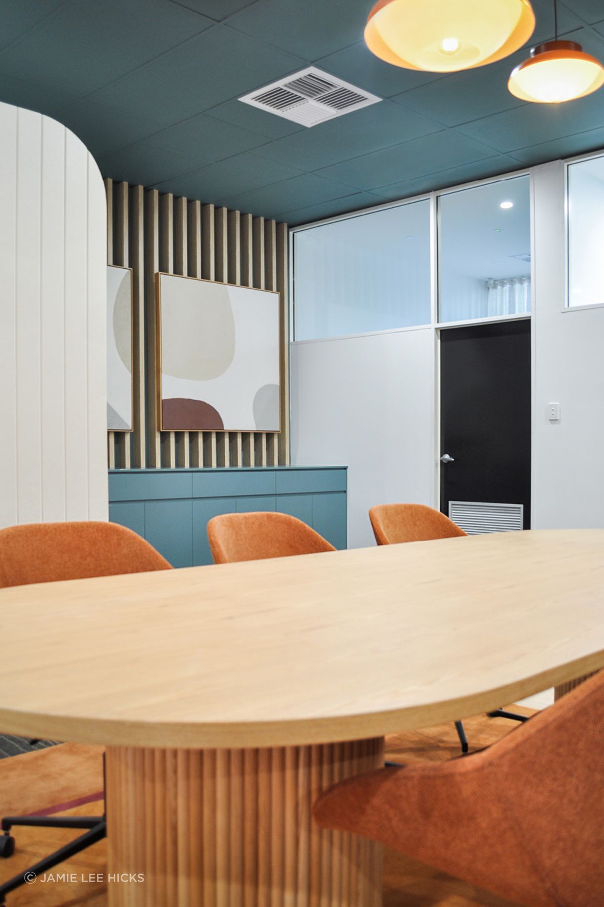 Pictured: Cooper Office Chair and Benjamin Ripple Dining Table