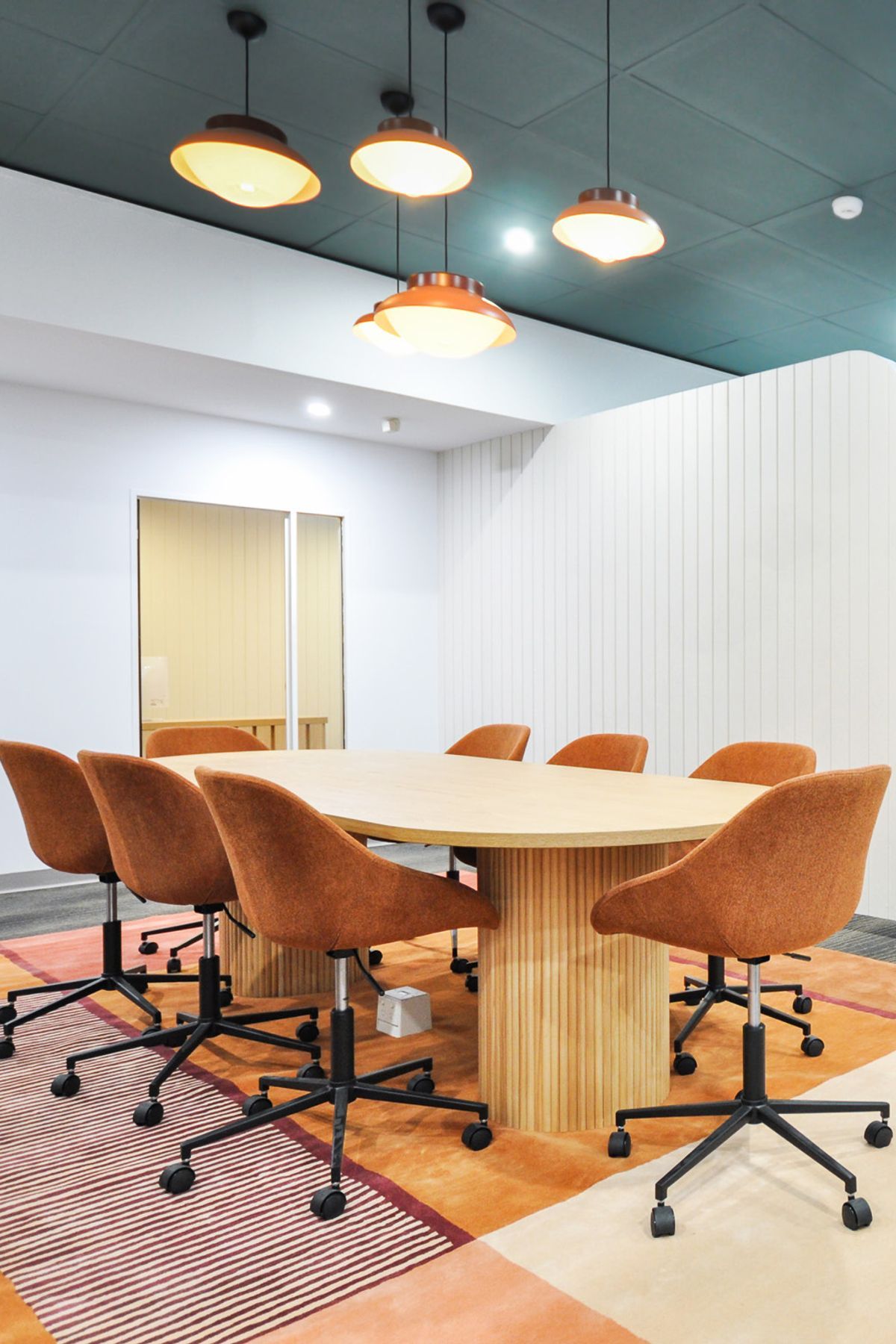 Pictured: Cooper Office Chair and Benjamin Ripple Dining Table