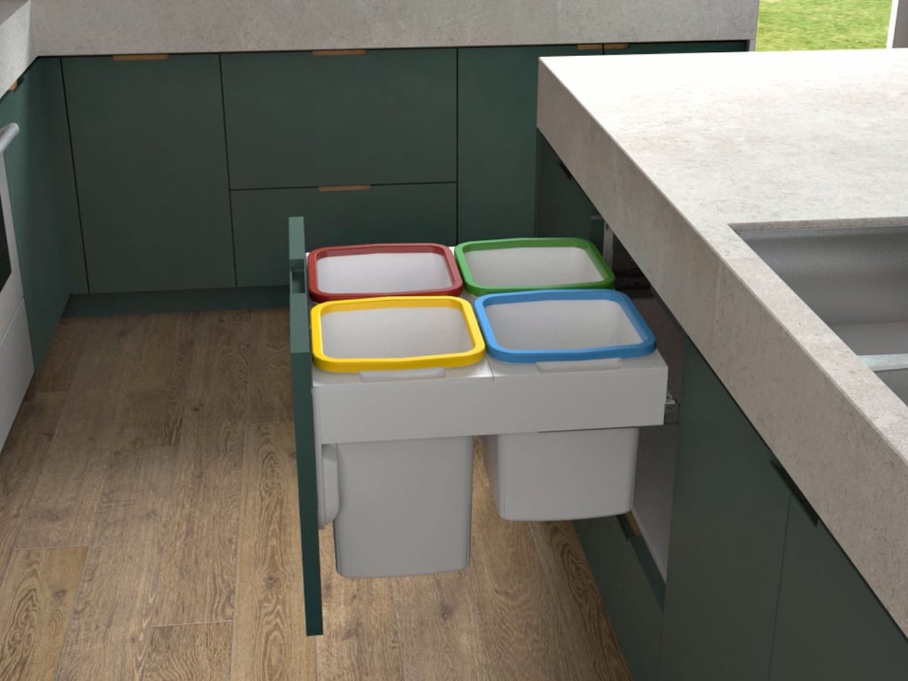 Waste + Recycling at Home | Colour Coded Liner Holders gallery detail image