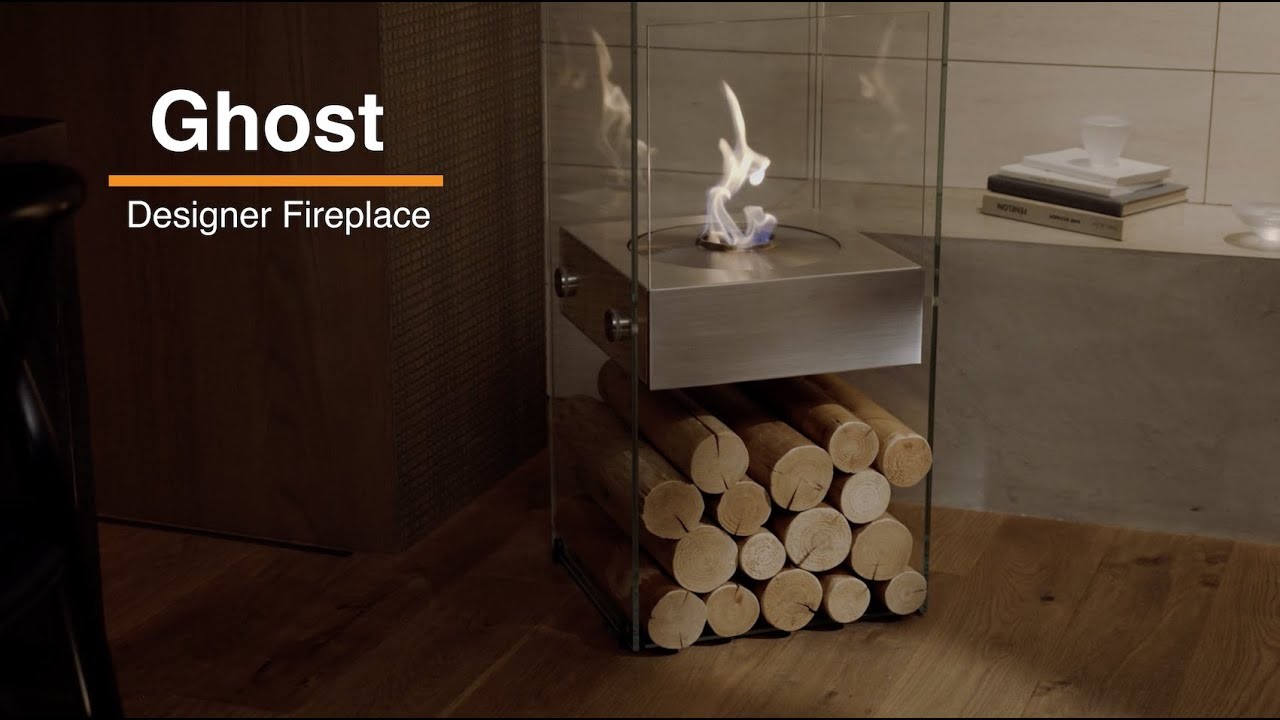 EcoSmart™ Ghost Glass Designer Fireplace gallery detail image