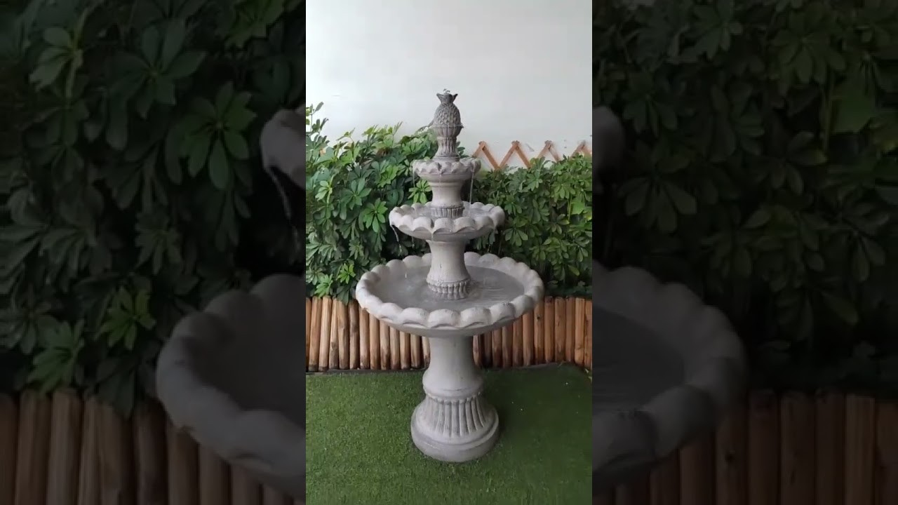 3 Tier Water Fountain - White gallery detail image