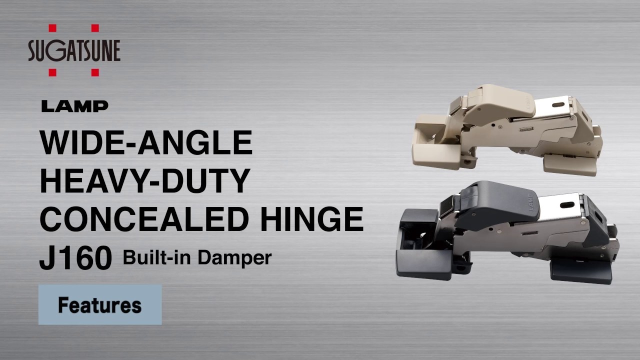 J160 Wide-Angle Heavy-Duty Concealed Cabinet Hinge gallery detail image