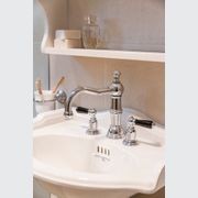 Perrin & Rowe - Three hole basin set with country spout and white porcelain levers gallery detail image