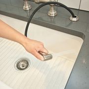 Acquello - White fireclay sink with waste and rack 760 x 460 x 250mm gallery detail image