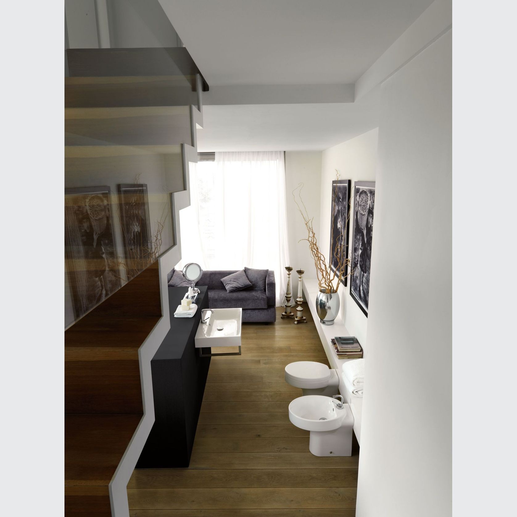 Cento Oval Toilet and Bidet by Kerasan gallery detail image