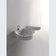 Cento Oval Wall Hung Toilet and Bidet by Kerasan gallery detail image