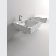 Cento Rectangular Wall Hung Toilet and Bidet by Kerasan gallery detail image