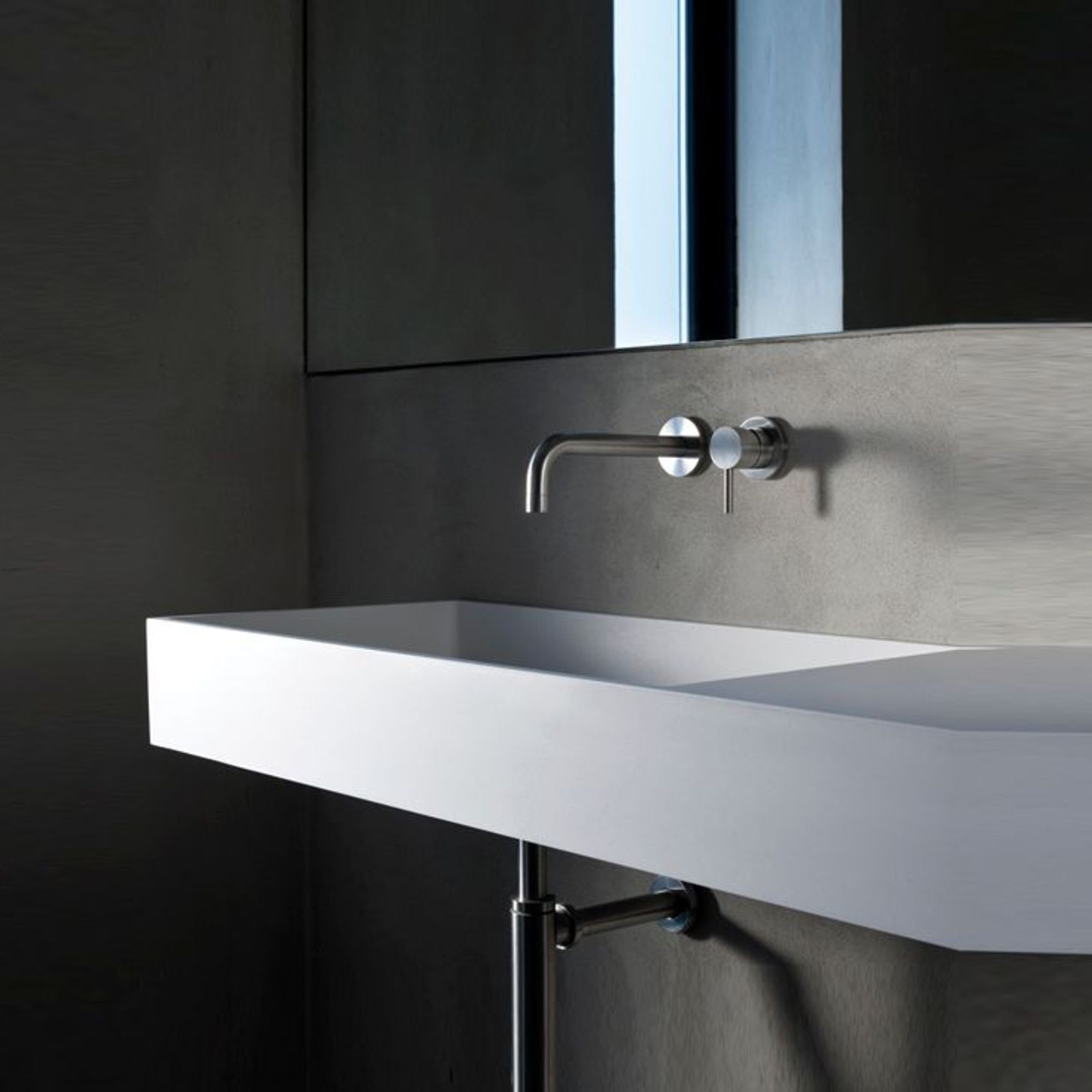 Ottavo 13 16 Wall Mounted Basin Mixer by QUADRO gallery detail image