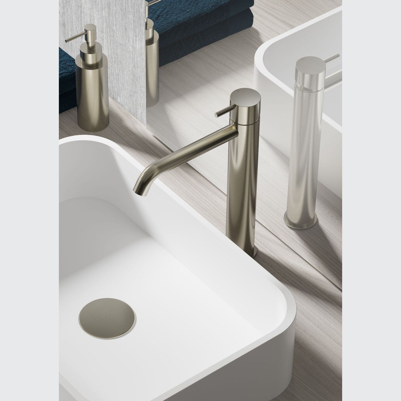 Buddy High Curved Spout Basin Mixer gallery detail image