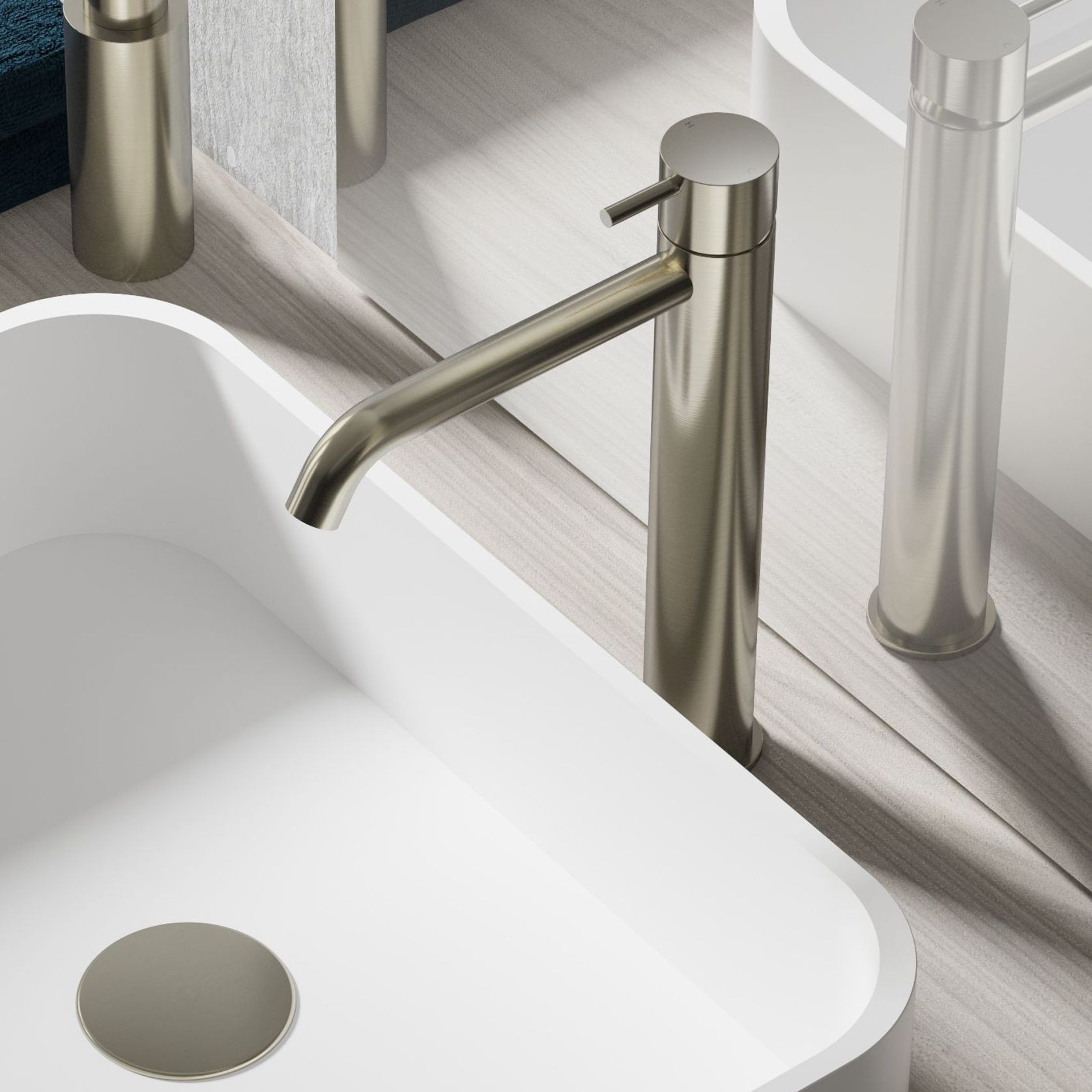 Buddy High Curved Spout Basin Mixer gallery detail image