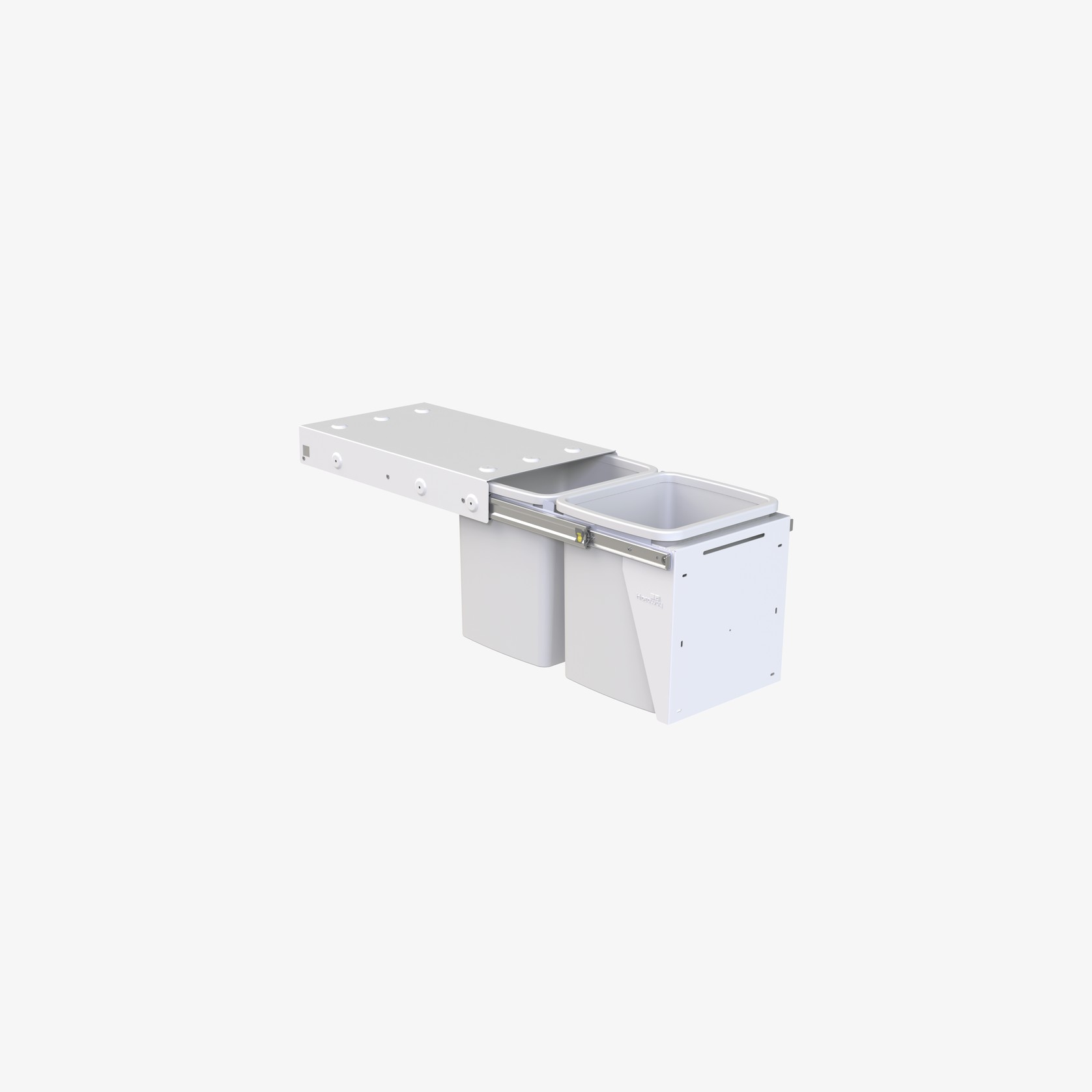 Compact Bin Storage - 2 x 15 Litre Buckets - Door Pull gallery detail image
