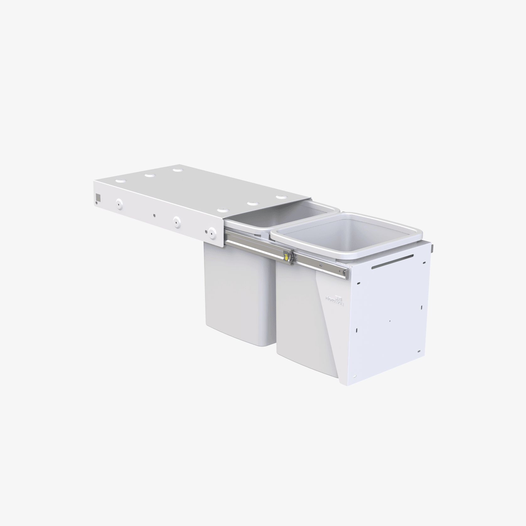 Compact Bin Storage - 2 x 15 Litre Buckets - Door Pull gallery detail image