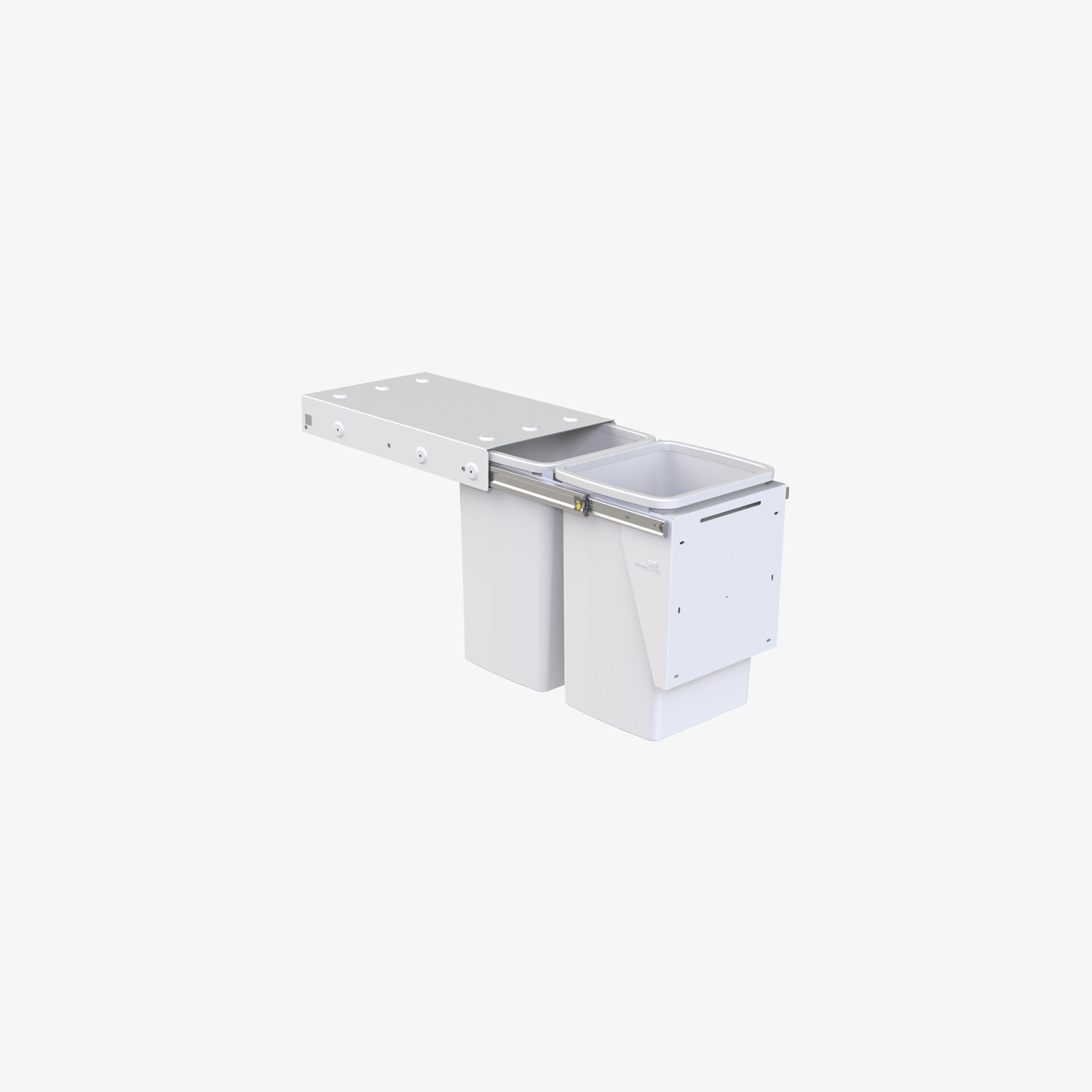 Compact Bin Storage - 2 x 20 Litre Bucket - Door Pull gallery detail image