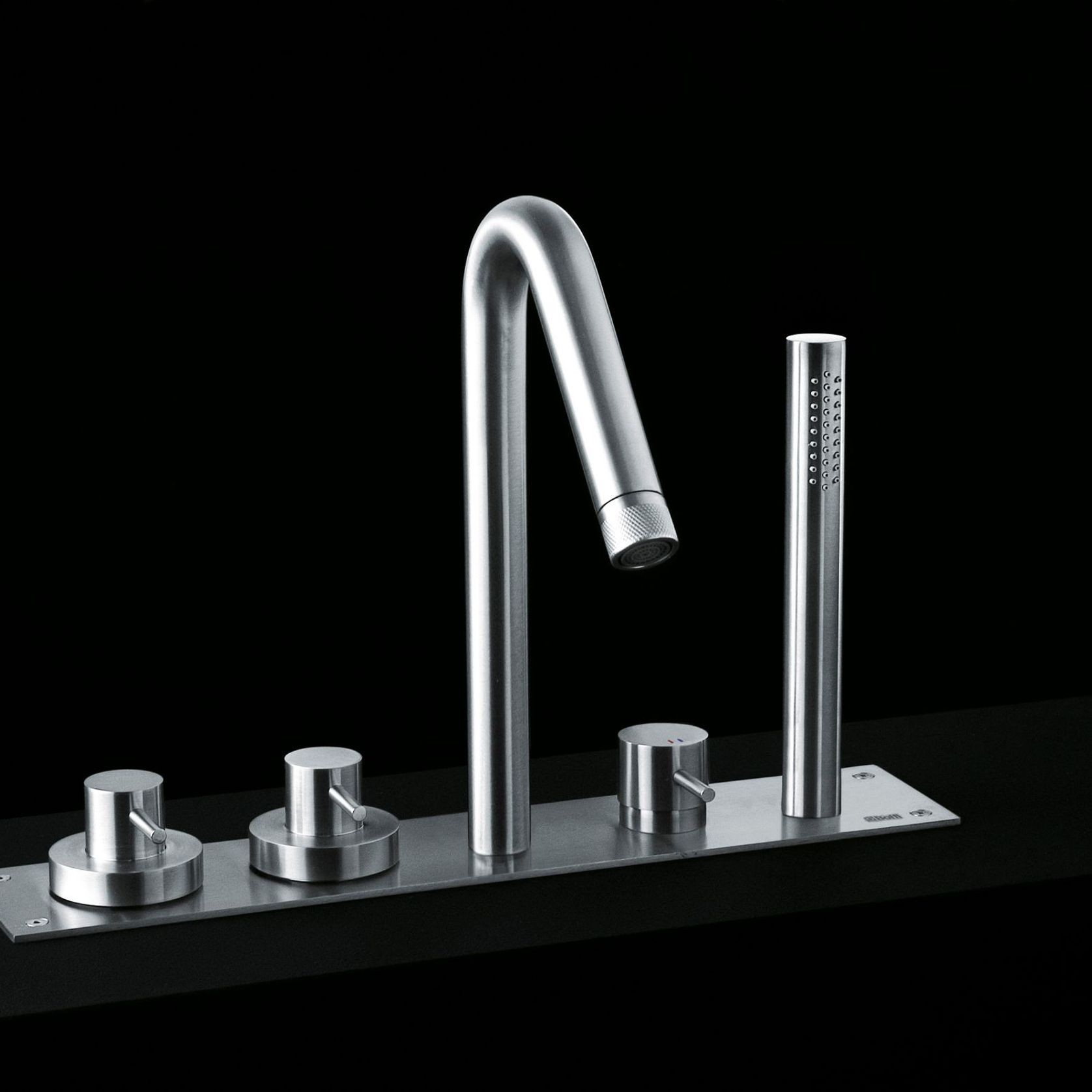 Minimal Deck-mounted Tap Set For Bathtub gallery detail image