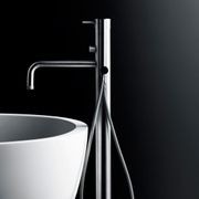 Minimal Floor-mounted Bathtub Tap Set gallery detail image