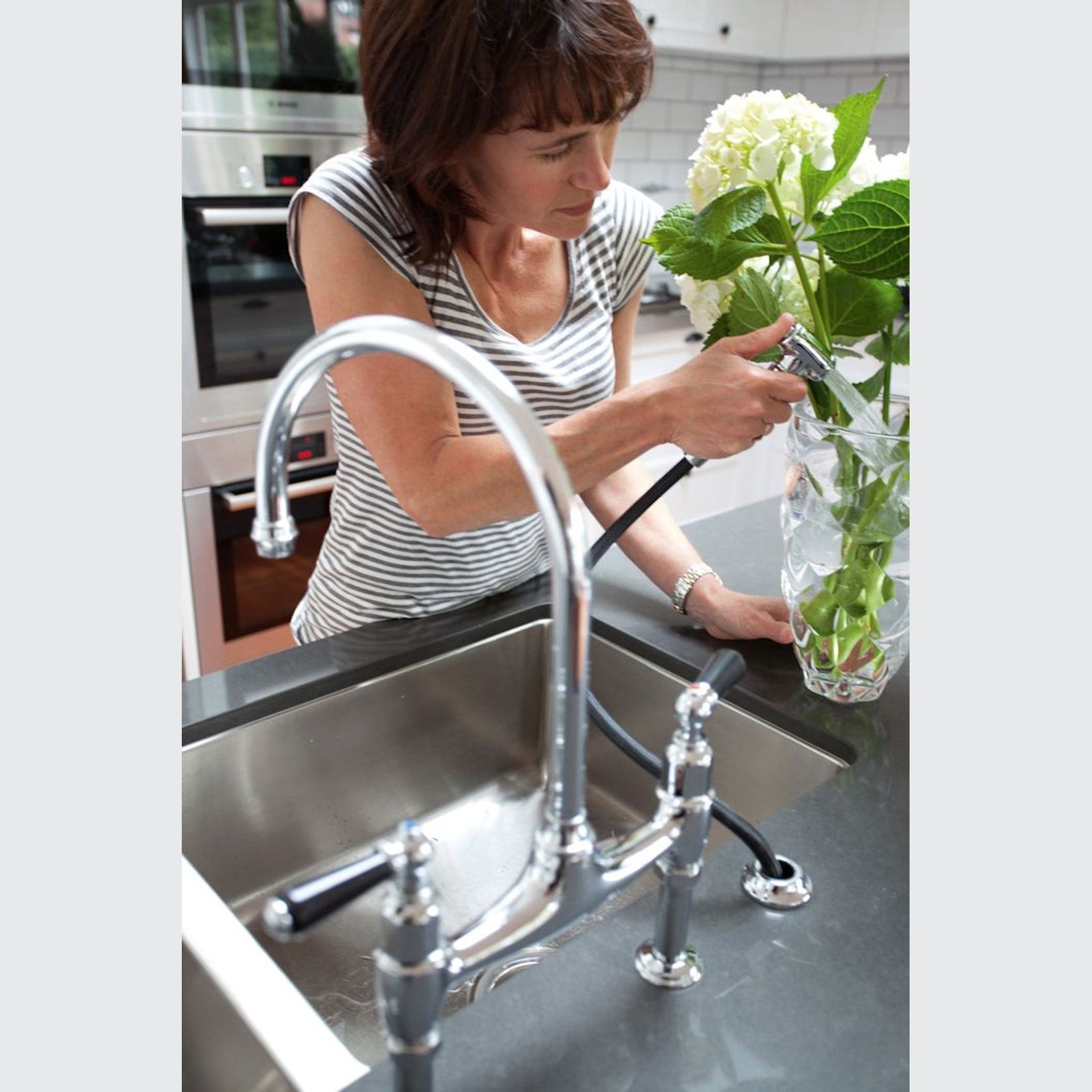 Perrin & Rowe Ionian Kitchen Tap Mixer With Spray Rinse gallery detail image