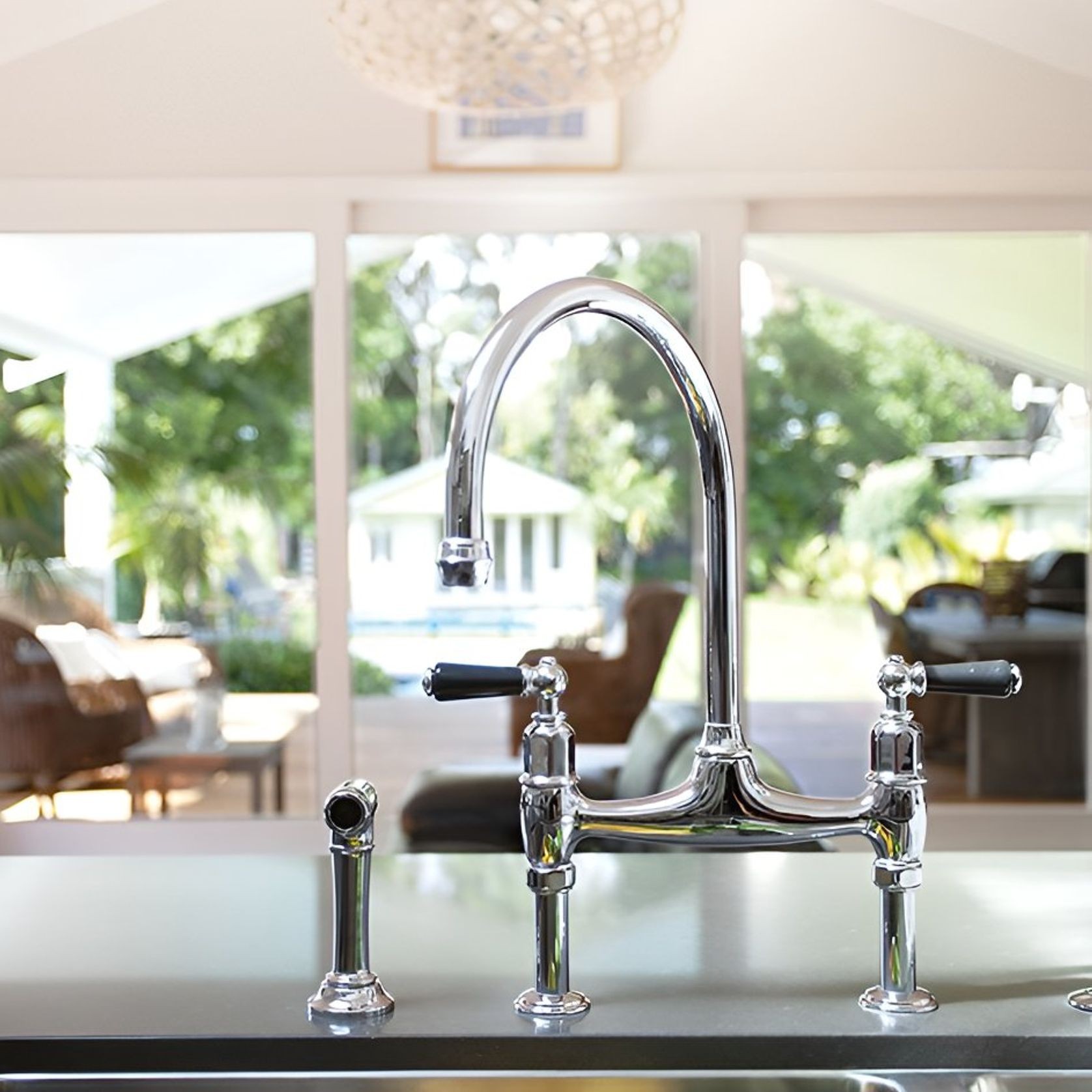 Perrin & Rowe Ionian Kitchen Tap Mixer With Spray Rinse gallery detail image